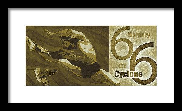 Muscle Cars Framed Print featuring the digital art Muscle Cars / 66 Cyclone GT by David Squibb