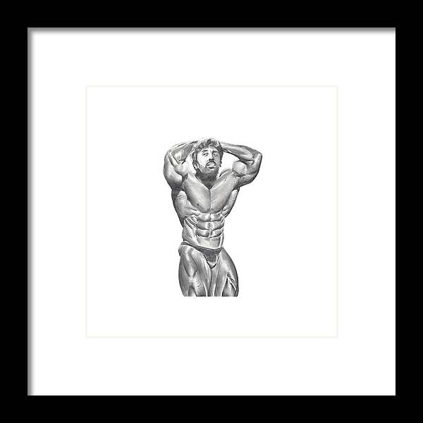  Framed Print featuring the digital art Muscle Morgan by Morgan Jay