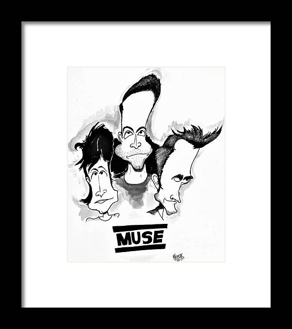 Muse Framed Print featuring the drawing Muse by Michael Hopkins