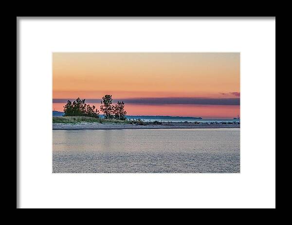  Framed Print featuring the photograph Muskegon shoreline IMG_6003 by Michael Thomas