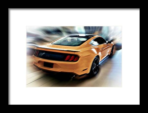 Mustang Framed Print featuring the digital art Mustang GT by David Manlove