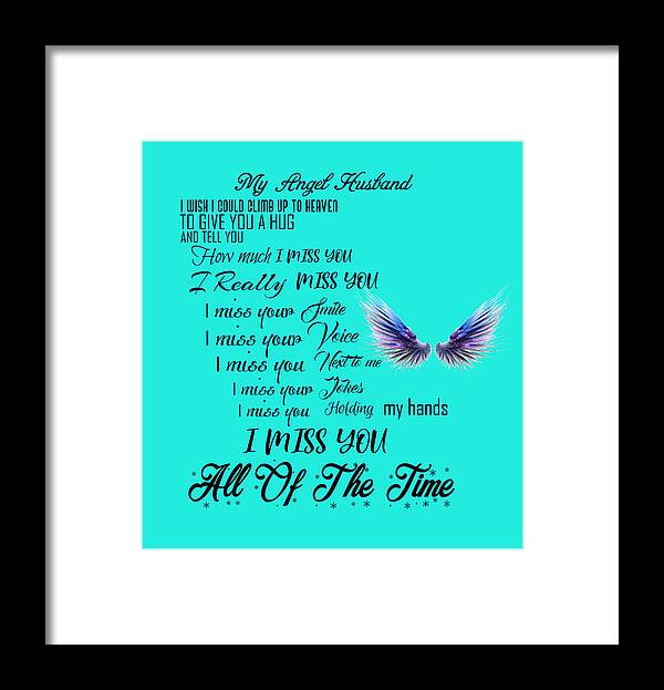 Angel Framed Print featuring the digital art My Angel husband by Mopssy Stopsy
