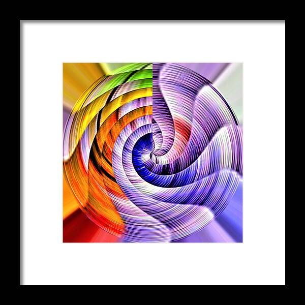 Abstract Framed Print featuring the digital art My Biggest Fan by Ronald Mills