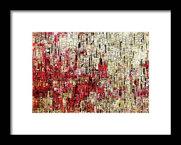 Abstract Framed Print featuring the painting My City View Series - 9 by Jack Zulli