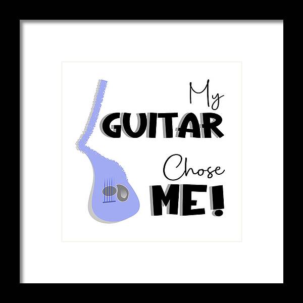 My Guitar Chose Me Framed Print featuring the digital art My Guitar Chose Me by Bob Pardue