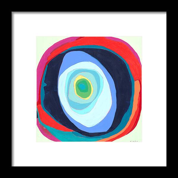 Abstract Framed Print featuring the painting My Intentions by Claire Desjardins
