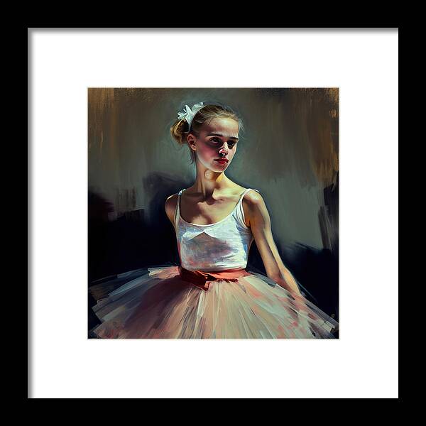 Dancer Framed Print featuring the digital art My little Ballerina by My Head Cinema