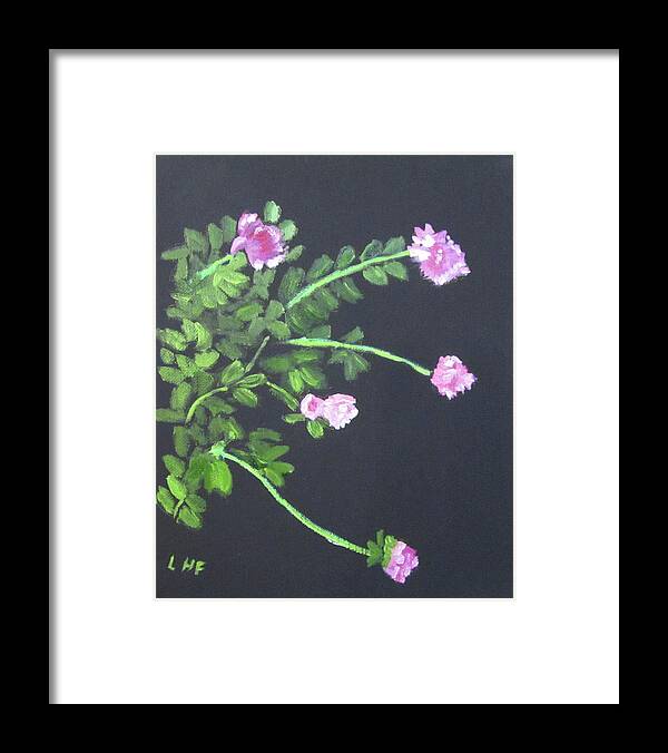 Flowers Framed Print featuring the painting My peonies by Linda Feinberg