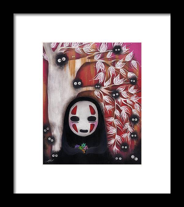 No Face Framed Print featuring the painting My Sprites by Abril Andrade