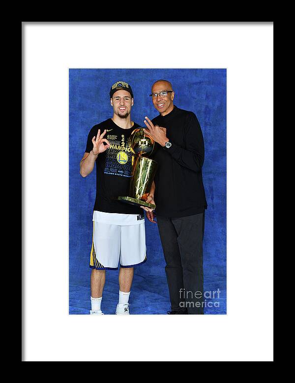 Playoffs Framed Print featuring the photograph Mychal Thompson and Klay Thompson by Jesse D. Garrabrant