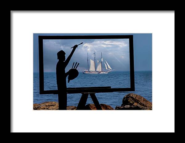 Great Island Common Framed Print featuring the photograph Mystic framed by Jeff Folger