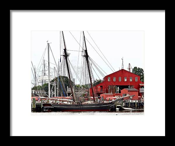 Mystic Seaport Framed Print featuring the photograph Mystic Seaport Connecticut by Ira Shander