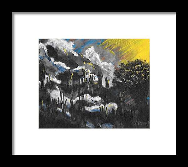 Mystical Framed Print featuring the painting Mystical Mirage by Esoteric Gardens KN