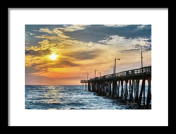 Outer Banks Framed Print featuring the photograph Nags Head Pier #2243 by Dan Beauvais