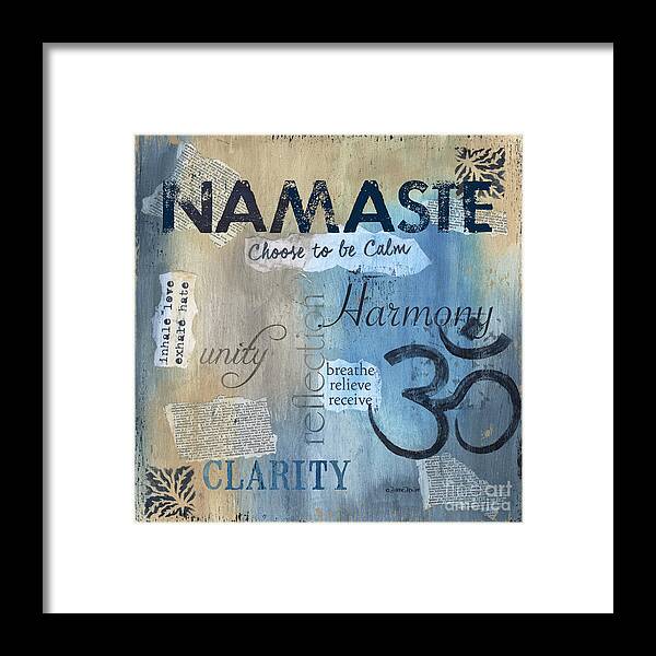 Namaste Framed Print featuring the painting Namaste 2 by Debbie DeWitt