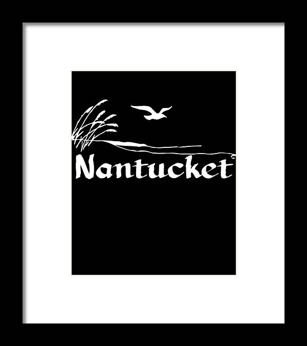 Funny Framed Print featuring the digital art Nantucket by Flippin Sweet Gear