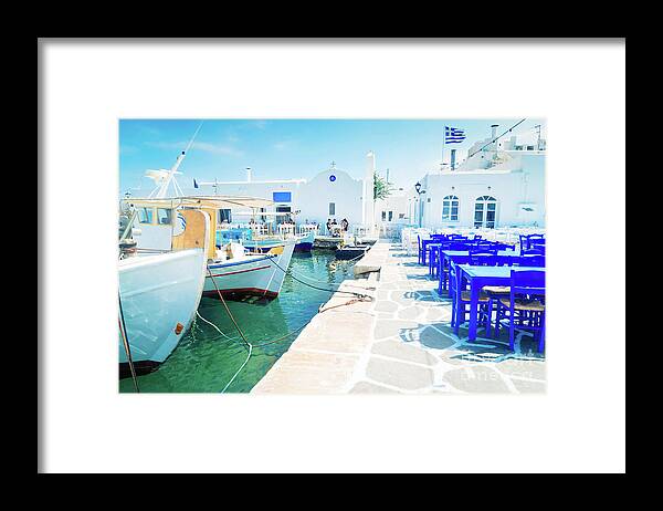 Paros Framed Print featuring the photograph Naoussa Village by Anastasy Yarmolovich