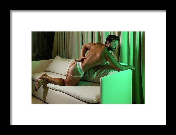 Nude Framed Print featuring the photograph Narcissus By Leo by Pablo Saccinto