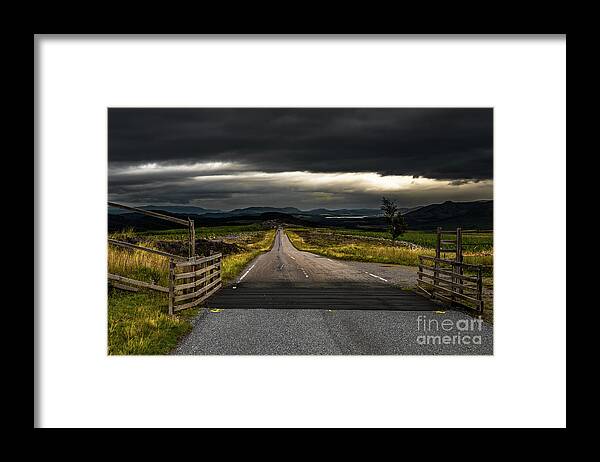 Scotland Framed Print featuring the photograph Narrow Highland Road Near Loch Ness In Scotland by Andreas Berthold