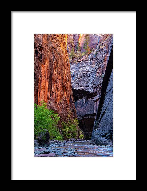 The Narrows Framed Print featuring the photograph Narrow Passage by Bob Phillips