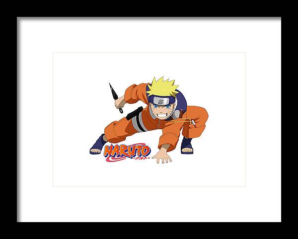 Naruto Art Framed Print featuring the digital art Naruto shonen by Mutia Lopi
