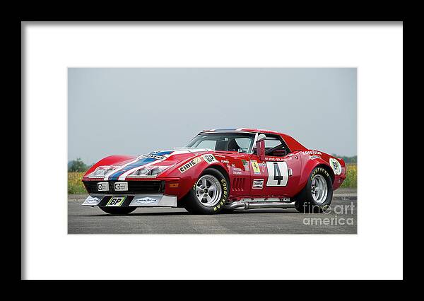 Nascar Framed Print featuring the photograph Nascar Corvette by Action