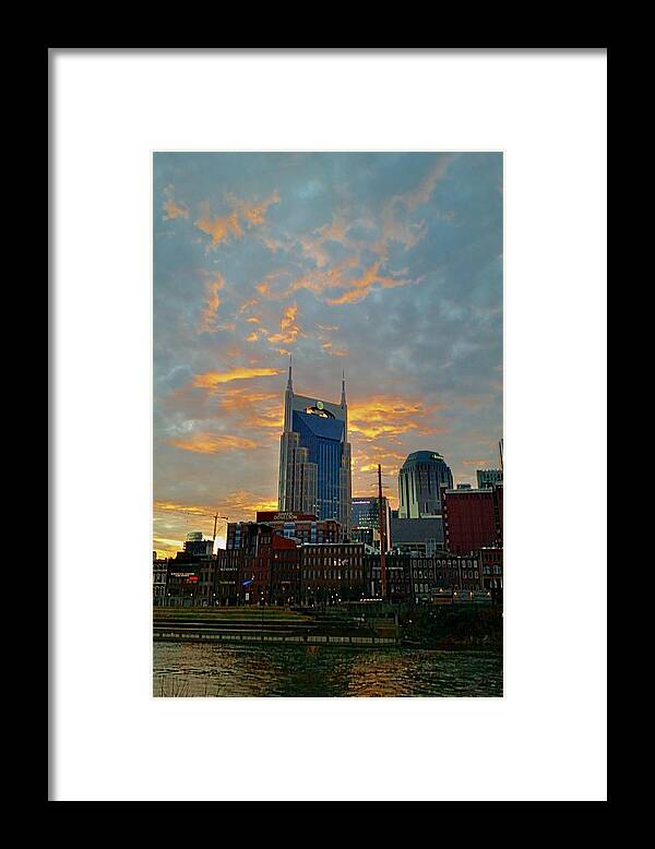 Nashville Framed Print featuring the photograph Nashville Sunset 12/28/20 by Ally White