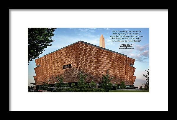 Washington Framed Print featuring the photograph National Museum of African American History and Culture - Honoring our Ancestors by Ronald Reid