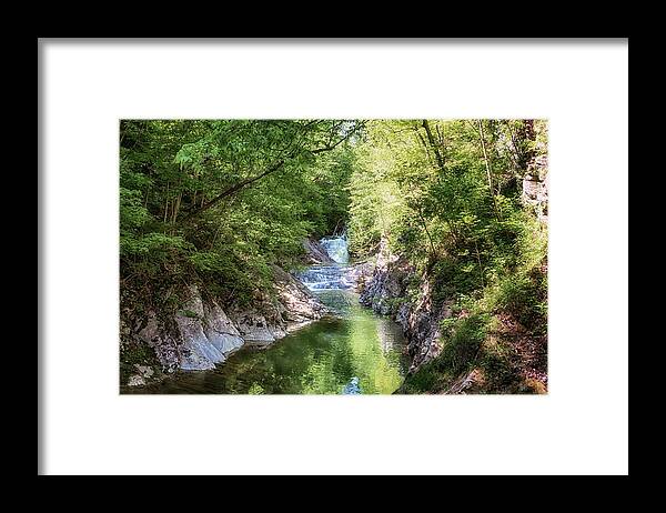 Lace Falls Framed Print featuring the photograph Natural Bridge - Lace Falls by Susan Rissi Tregoning