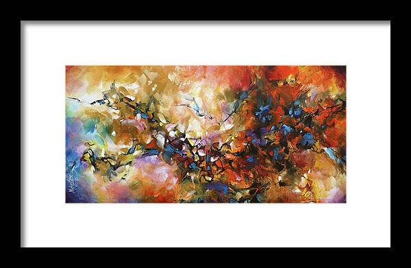 Abstract Framed Print featuring the painting Natural Intervention by Michael Lang