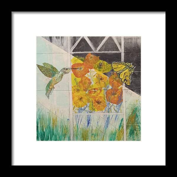 Morning Glorys Framed Print featuring the painting Nature's Best by Suzanne Berthier