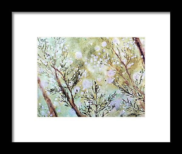 Bokeh Framed Print featuring the painting Nature's Bokeh by Zan Savage