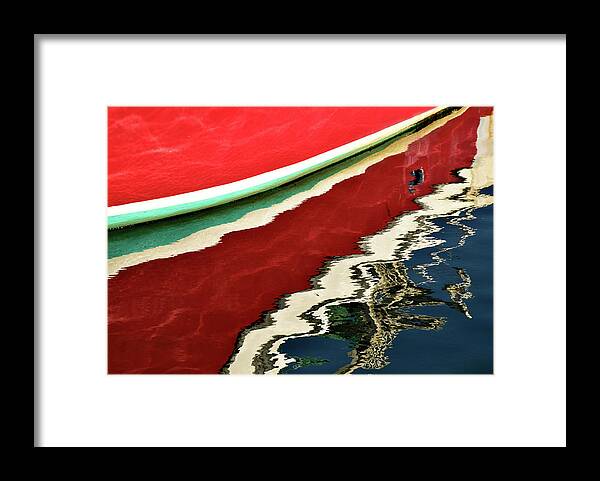 Abstract Framed Print featuring the photograph Nautical Abstract 1 by Nancy De Flon