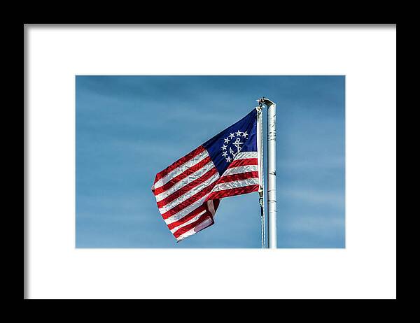 Flag Framed Print featuring the photograph Nautical Flag by Cathy Kovarik