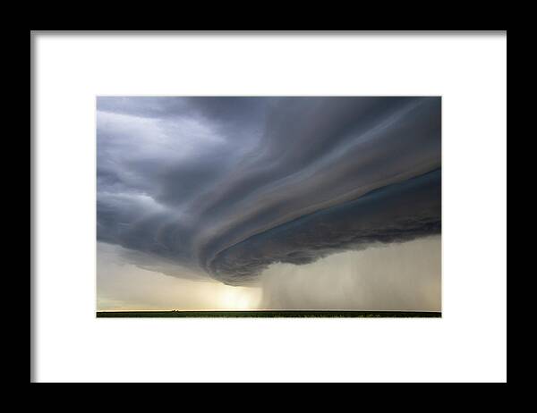 Nebraskasc Framed Print featuring the photograph Nebraska Shelf Cloud Madness 022 by Dale Kaminski
