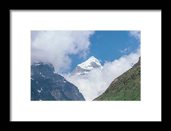 Neelkanth Framed Print featuring the photograph Neelkanth Mountain in the Indian Himalayas by Nila Newsom