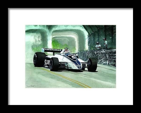 Nelson Framed Print featuring the painting Nelson at Long Beach by Simon Read