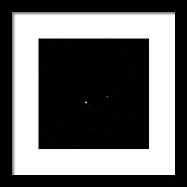 Night Framed Print featuring the photograph Neptune-Saturn Conjunction by Dan McGeorge