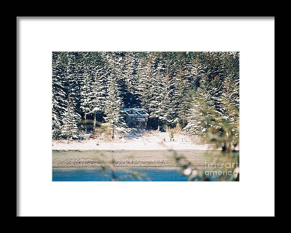 #winter #snow #snowy #forrestretreat #alaska #ak #juneau #cruise #tours #vacation #peaceful #sealaska #southeastalaska #calm #35mm #analog #film #sprucewoodstudios Framed Print featuring the photograph Nestled in the Snow by Charles Vice