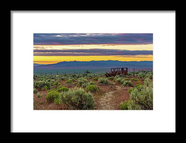 Great Basin Framed Print featuring the photograph Nevada Sunrise by Erin K Images