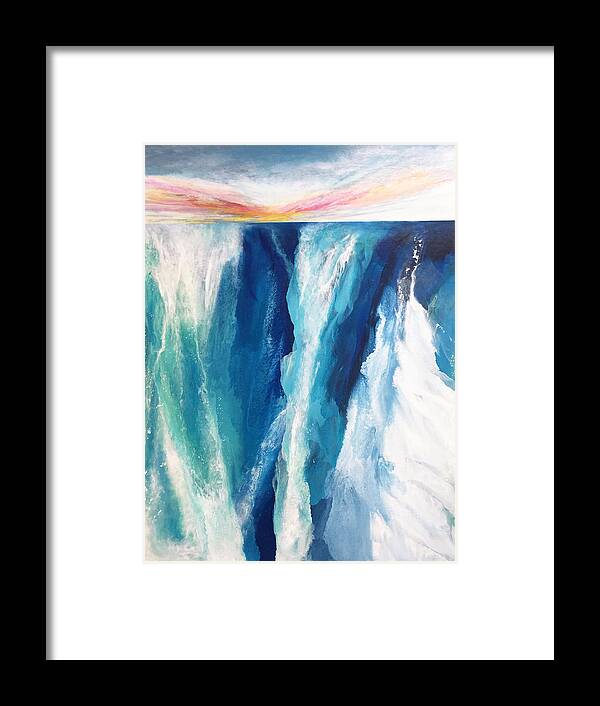 Waterfall Framed Print featuring the painting Never Thirst Again by Linda Bailey