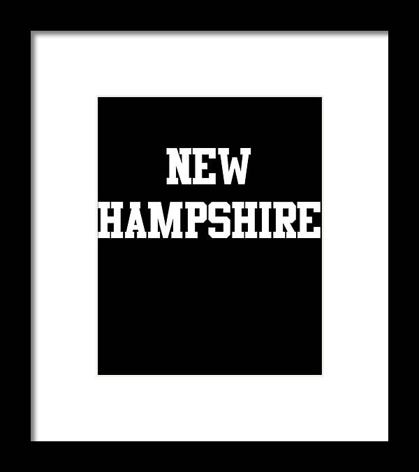Funny Framed Print featuring the digital art New Hampshire by Flippin Sweet Gear