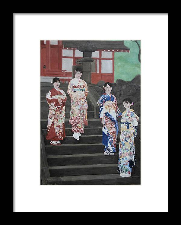 Japan Framed Print featuring the painting New Year's Resolution by Masami IIDA