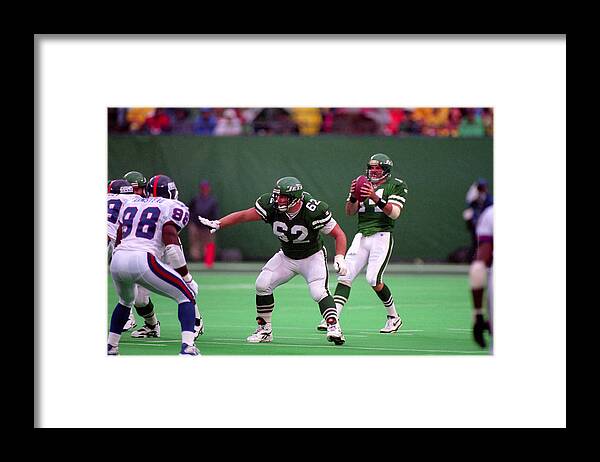 New York Jets Framed Print featuring the photograph New York Jets v New York Giants by George Gojkovich