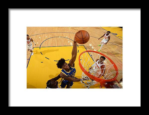 San Francisco Framed Print featuring the photograph New York Knicks v Golden State Warriors by Noah Graham