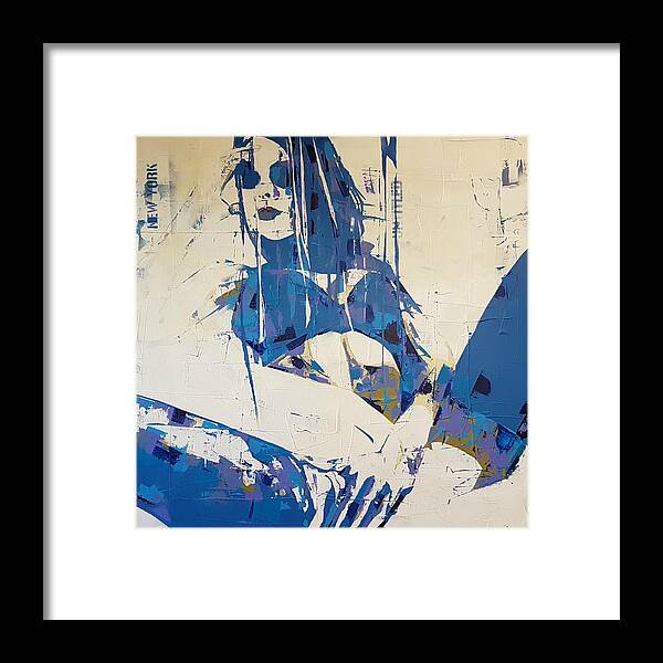Women Framed Print featuring the painting New York New York So Good They Named It Twice by Paul Lovering