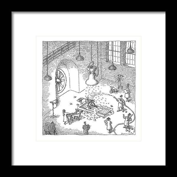 A24751 Framed Print featuring the drawing New Yorker December 27, 2021 by John O'Brien