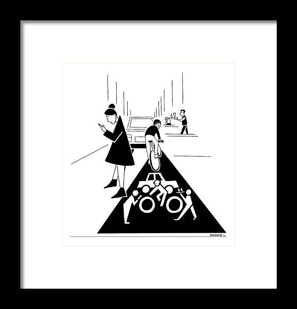 Captionless Framed Print featuring the drawing New Yorker November 7, 2022 by Maggie Larson