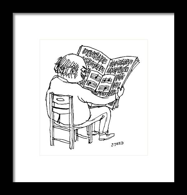 Captionless Framed Print featuring the drawing New Yorker October 31, 2022 by Edward Steed