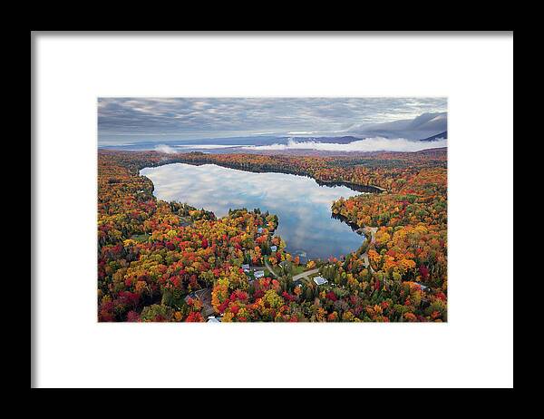  Framed Print featuring the photograph Newark Pond Vermont Fall Reflection #3 by John Rowe